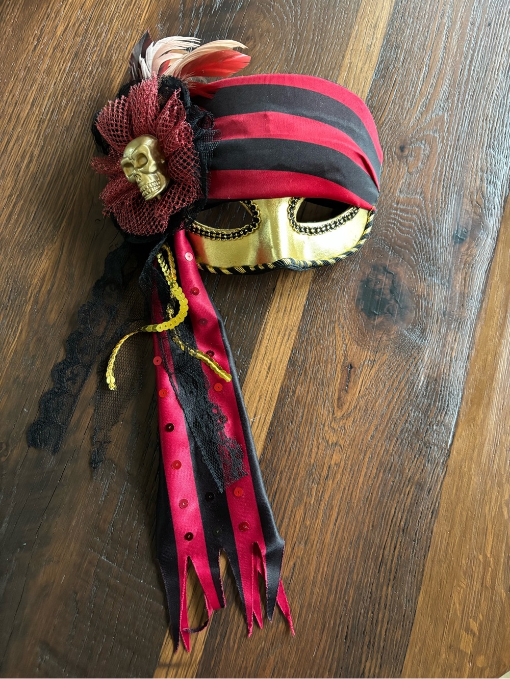 Halloween Pirate Masquerade Eye Mask, Skull, Disguise, Buccaneers, Party, Fun